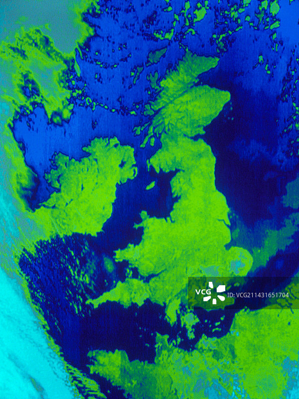 英国的天气卫星图像图片素材