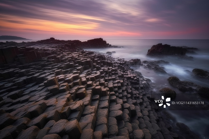 海边玄武岩图片素材