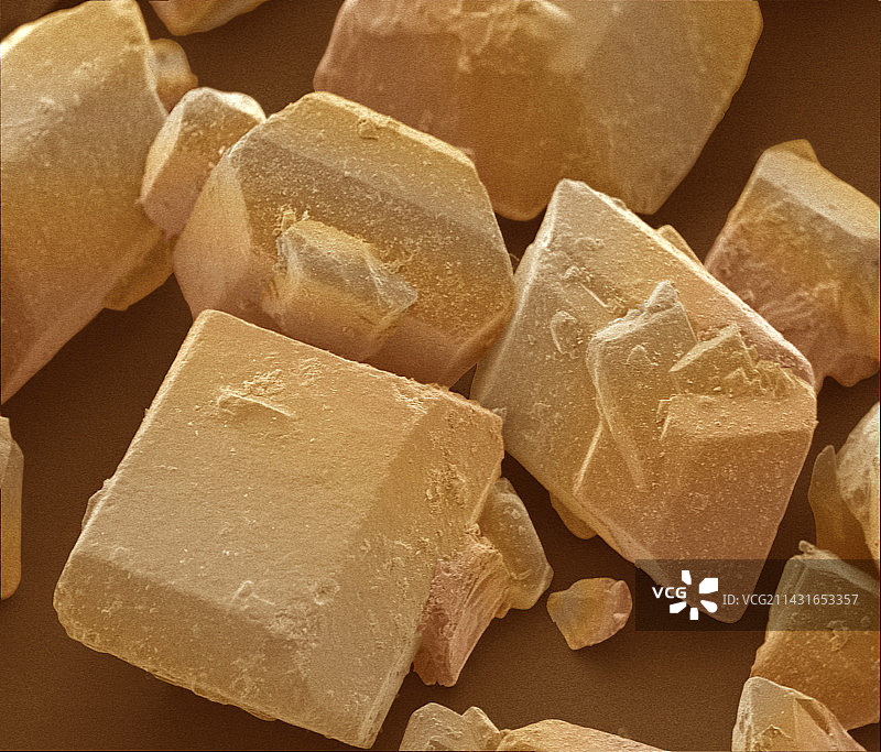 糖晶体，扫描电子显微镜图片素材