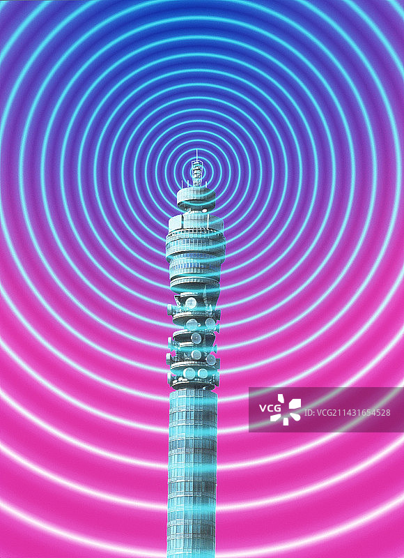伦敦电信塔的信号图片素材