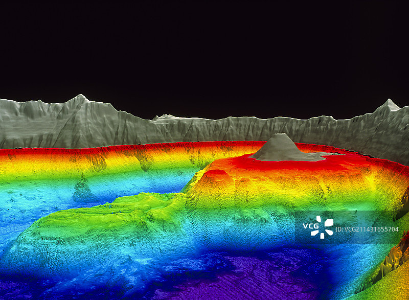 火山口湖图片素材