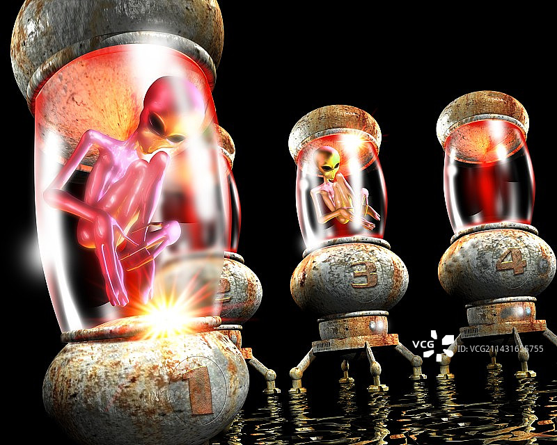 被捕获的外星人图片素材