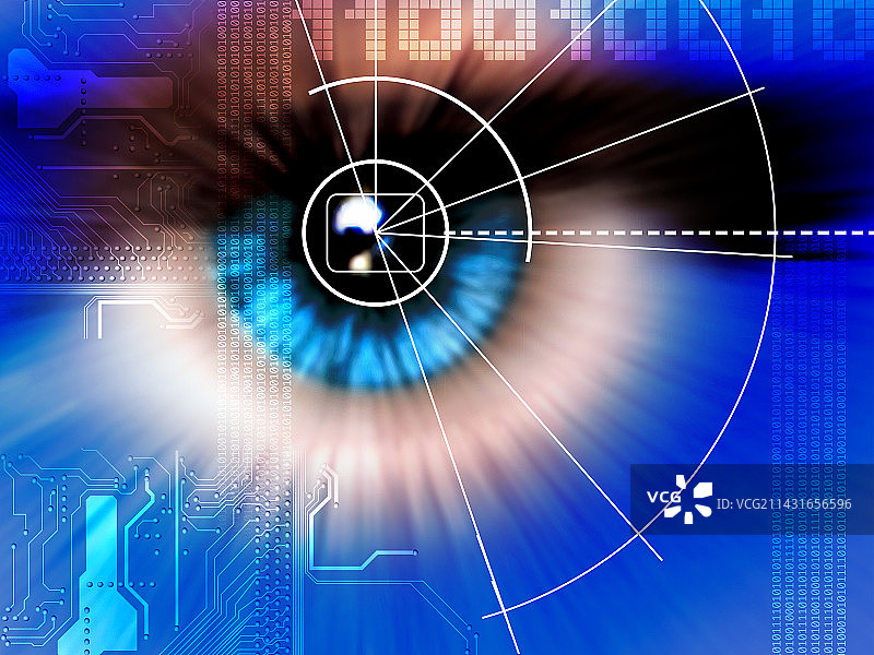 生物识别眼部扫描图片素材