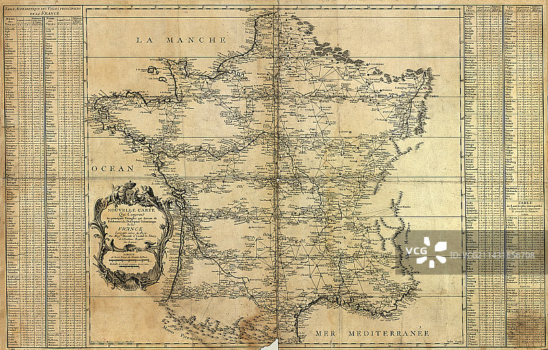 1744年法国地图图片素材