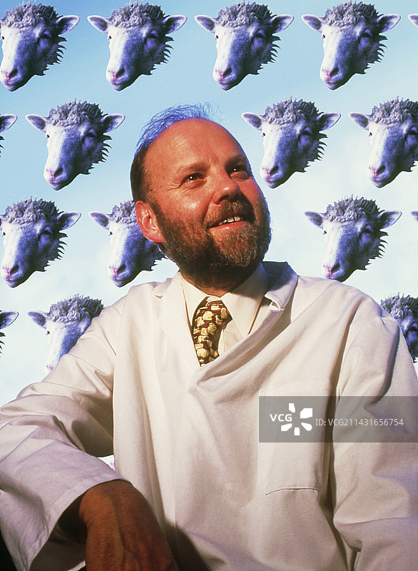 伊恩·维尔穆特博士与克隆绵羊多莉图片素材