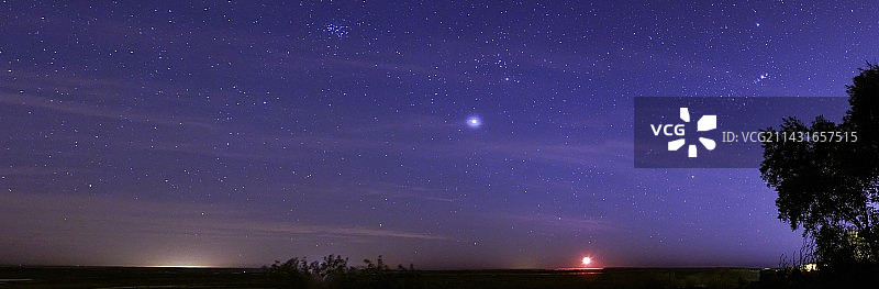 夜空和落月图片素材