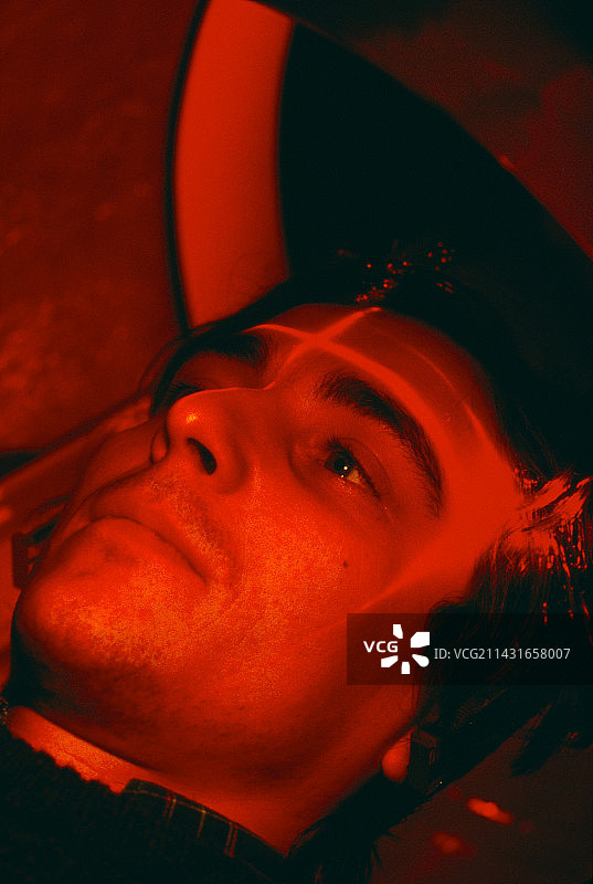 PET扫描前的激光校准图片素材