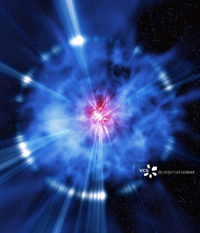 超新星爆发电脑绘图图片素材