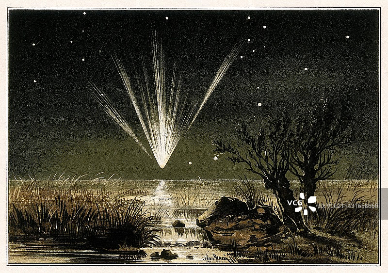 1861年大彗星艺术图图片素材