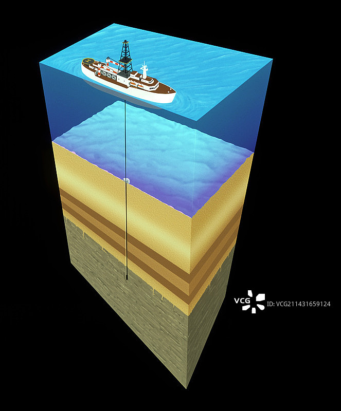地质研究钻探船艺术作品图片素材