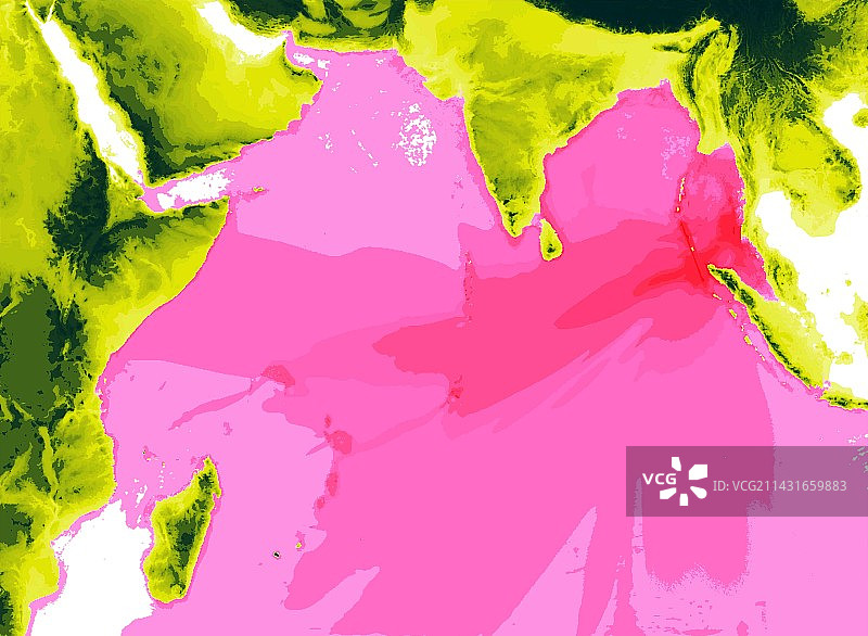 海啸计算机模拟图片素材