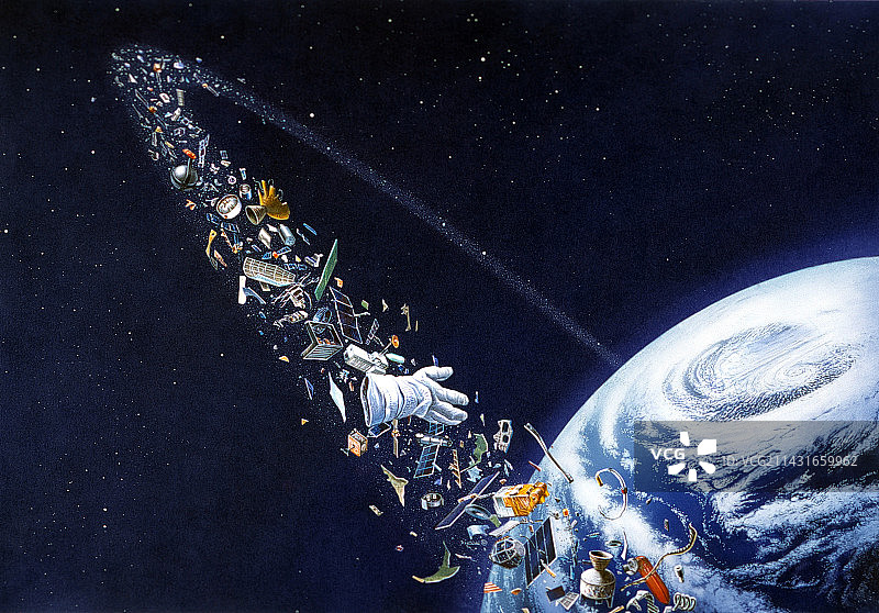 太空碎片艺术作品图片素材