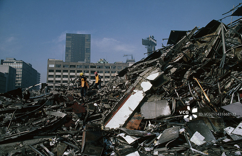 墨西哥城地震破坏图片素材