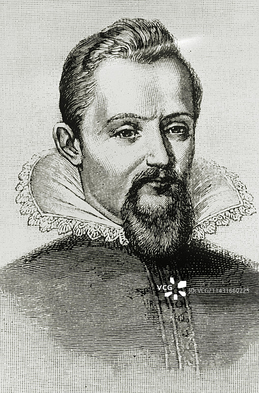 德国天文学家约翰·开普勒雕刻图片素材