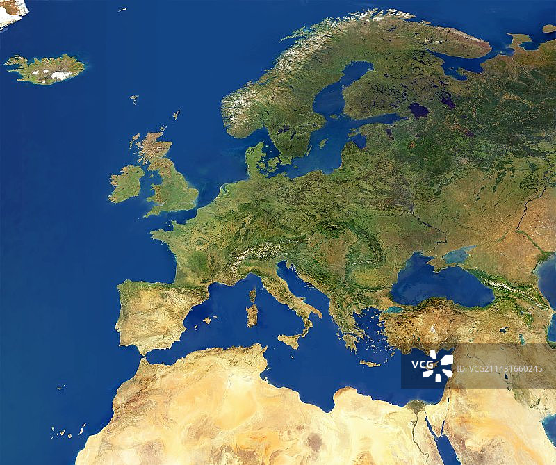 欧洲卫星图像图片素材