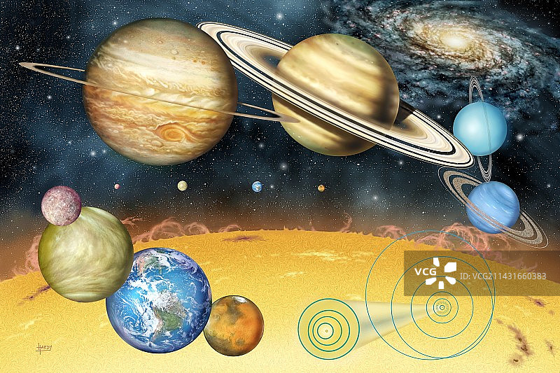 太阳系图图片素材