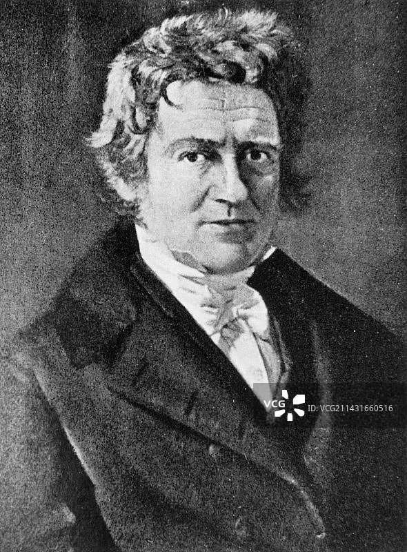 德国天文学家弗里德里希·贝塞尔肖像图片素材