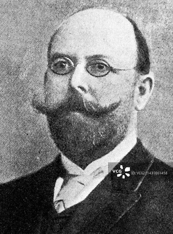 弗里德里希·奥古斯特·勒夫勒，德国细菌学家图片素材