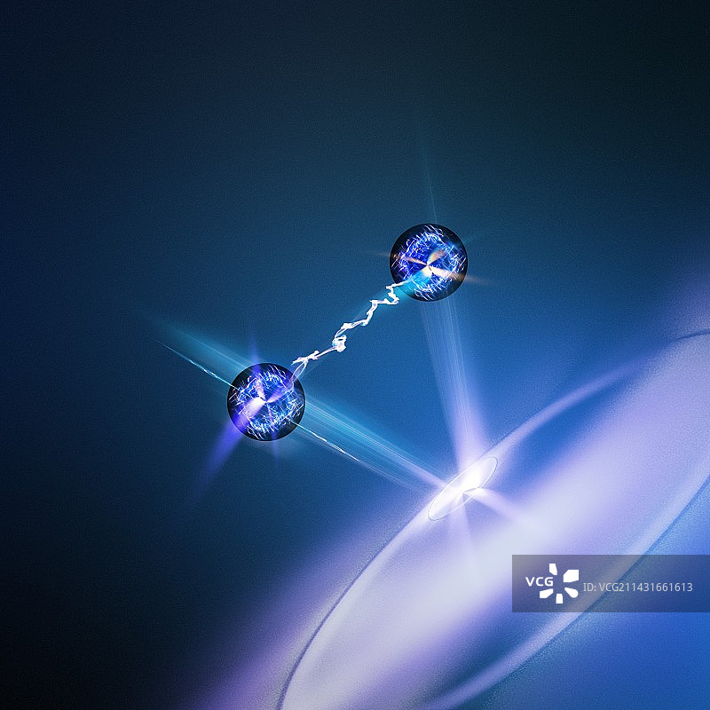 量子纠缠概念图图片素材