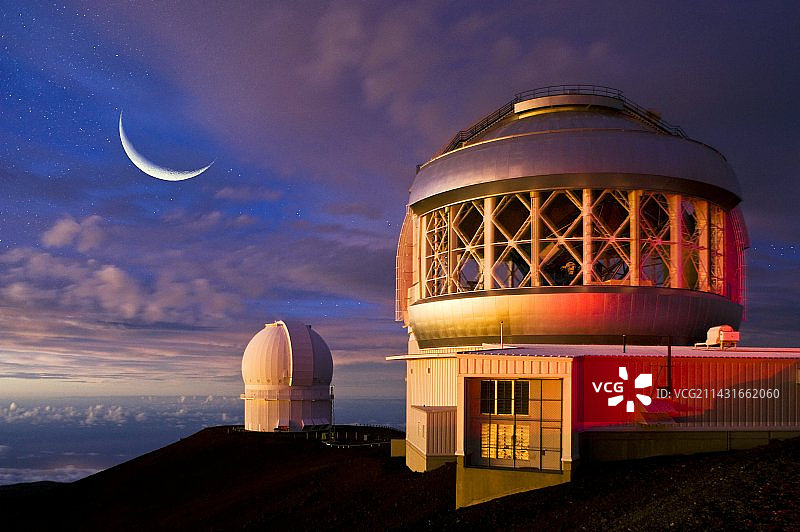夏威夷双子座北望远镜图片素材