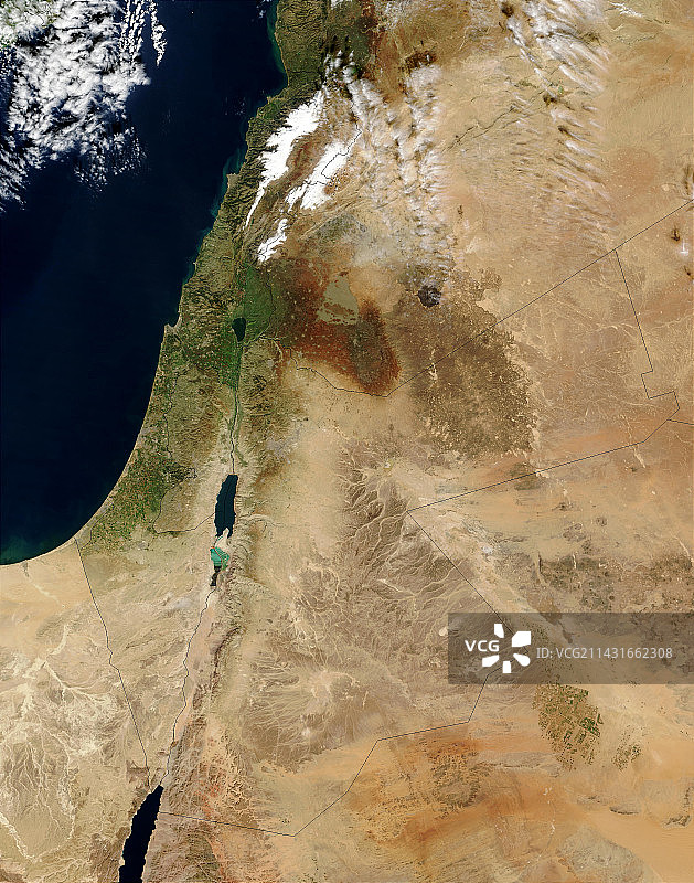 中东卫星图像图片素材