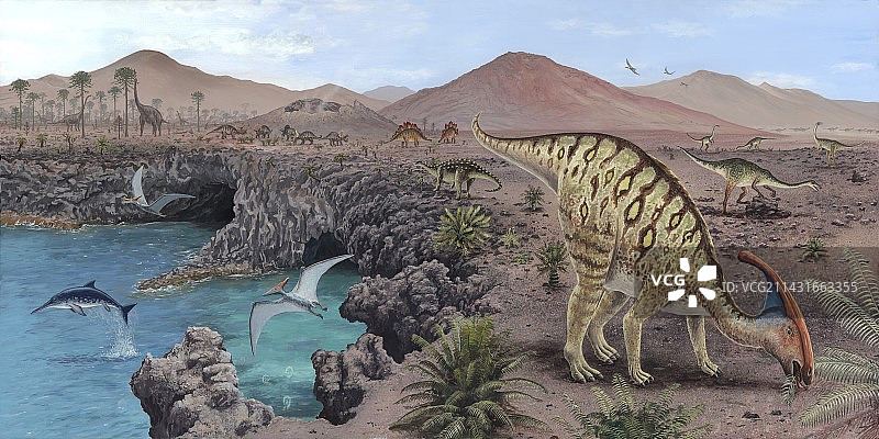 中生代爬行动物艺术作品图片素材