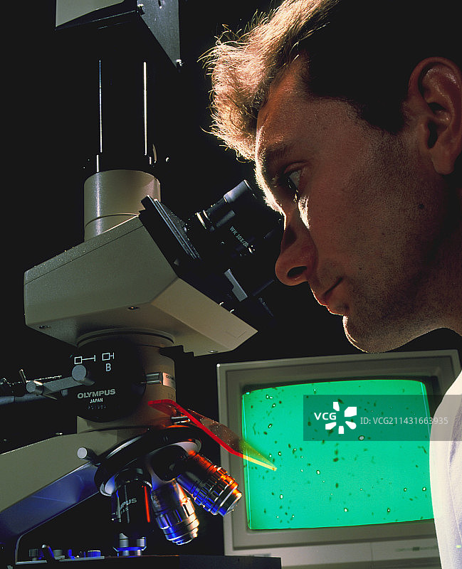 技术员在实验室测量水污染水平图片素材