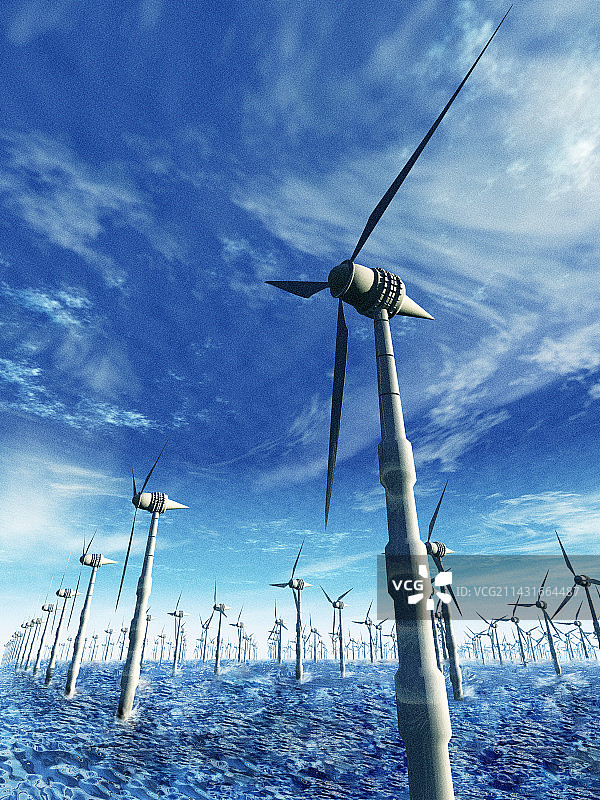 风力发电艺术作品图片素材