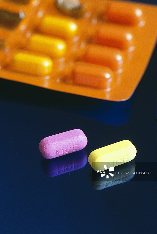 治疗偏头痛的药丸图片素材