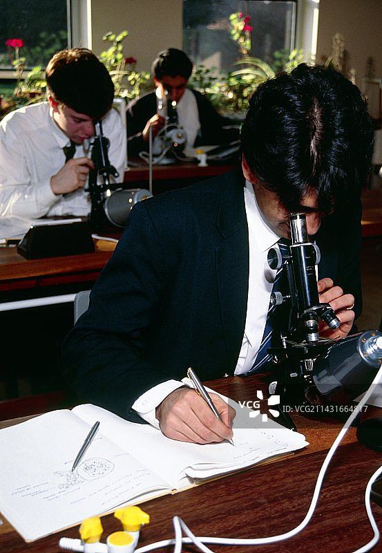 学校生物课学生图片素材