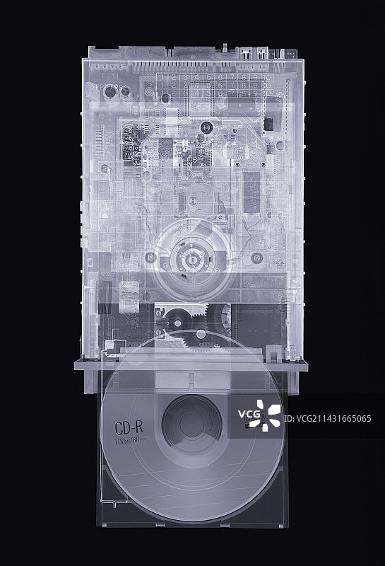 CD驱动器，模拟X射线图片素材