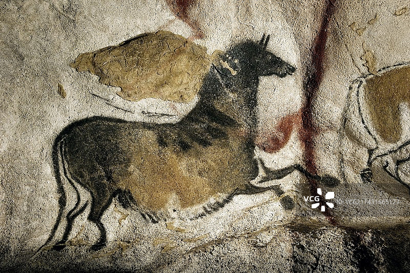 拉斯科二号洞穴壁画复制品图片素材