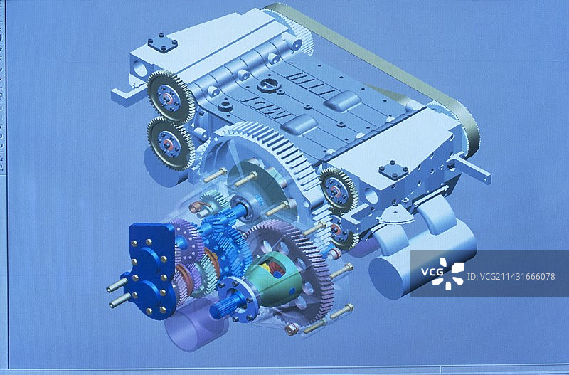 压缩空气汽车发动机，艺术作品图片素材