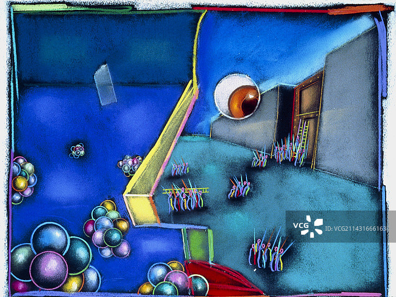 健康思维的抽象艺术作品图片素材