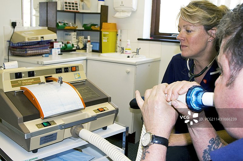 肺功能测试图片素材