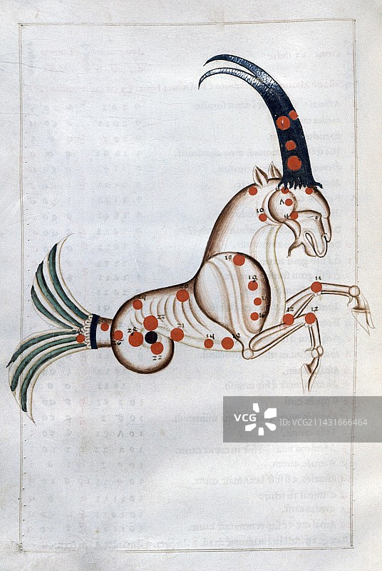 白羊座公羊，13世纪艺术品图片素材