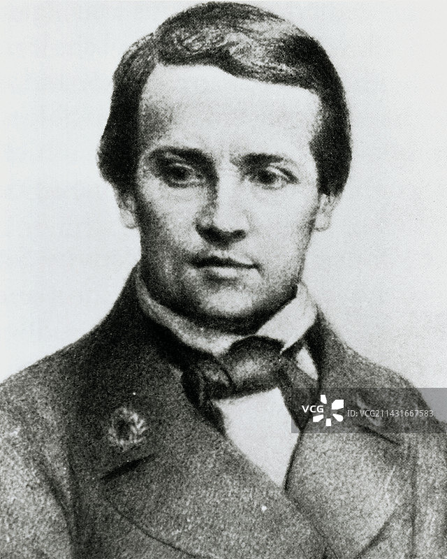 20岁的微生物学家路易斯·Пастер图片素材