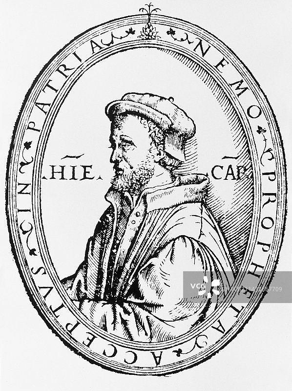 吉罗拉莫·卡尔达诺肖像图片素材