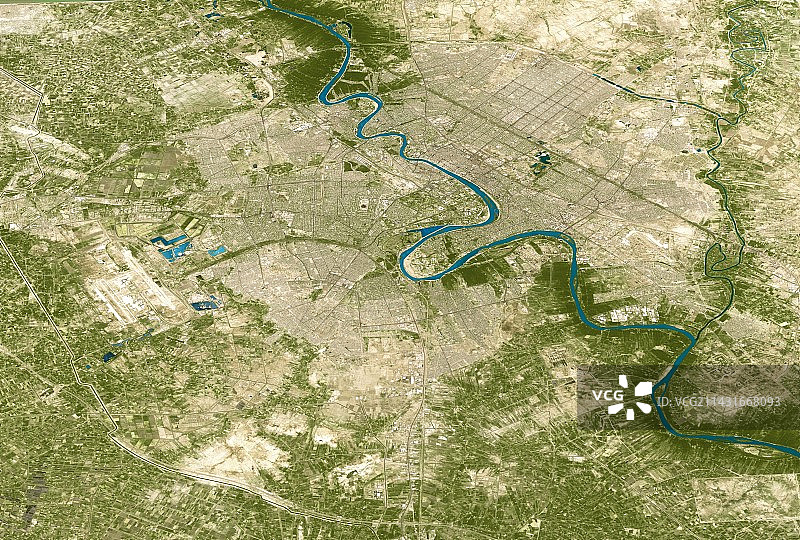 巴格达卫星图像图片素材