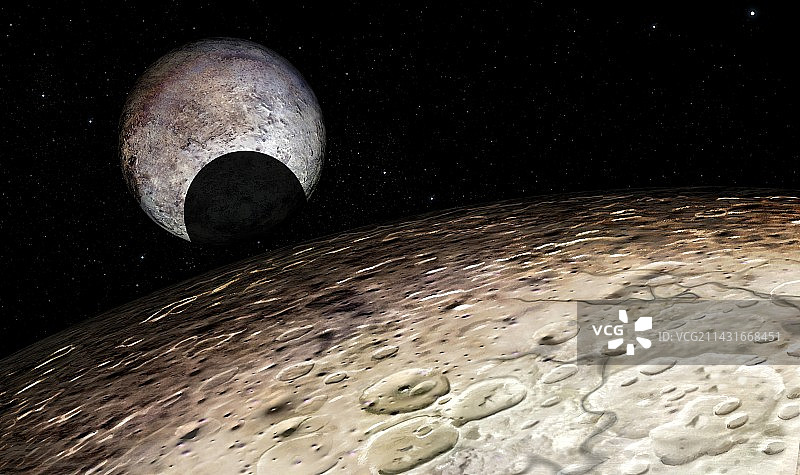 冥王星和卡戎图片素材