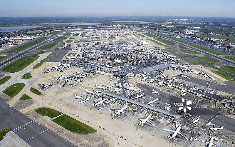 伦敦希思罗机场鸟瞰图图片素材