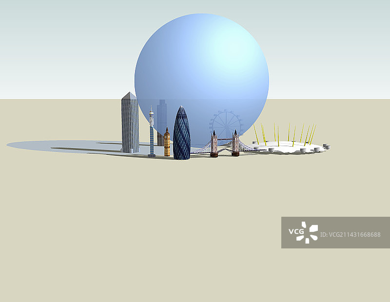 伦敦每日温室气体排放量图片素材