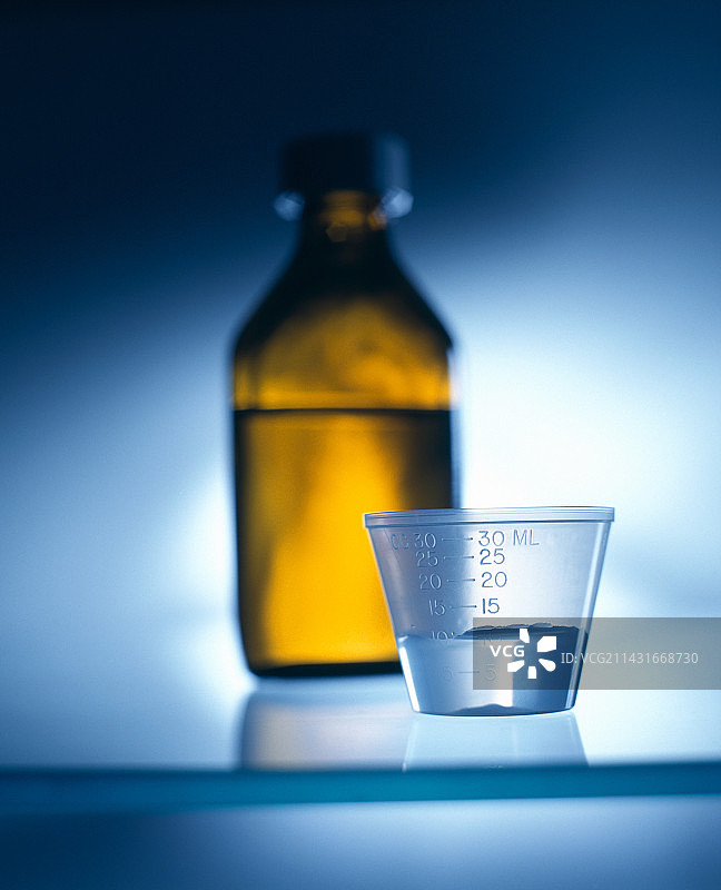 药瓶和水杯图片素材