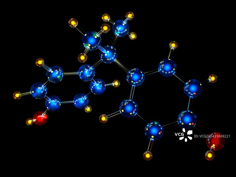 有机污染物分子：双酚A图片素材