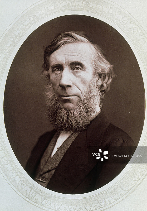 爱尔兰物理学家约翰·丁达尔肖像图片素材