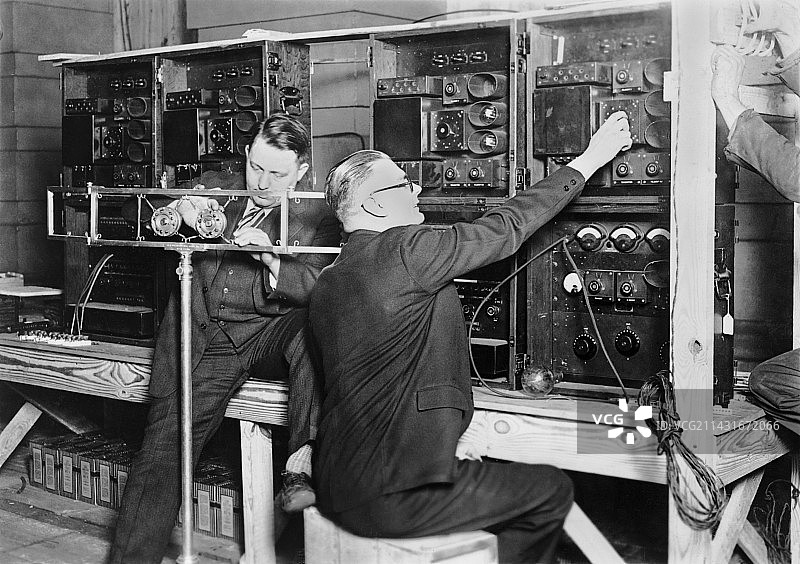 1929年美国全国无线电广播图片素材