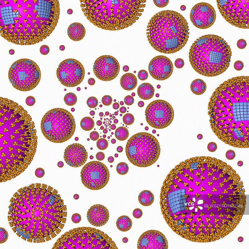 流感病毒颗粒图片素材