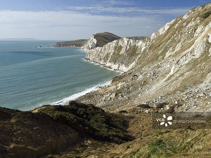 多塞特郡的白垩悬崖图片素材