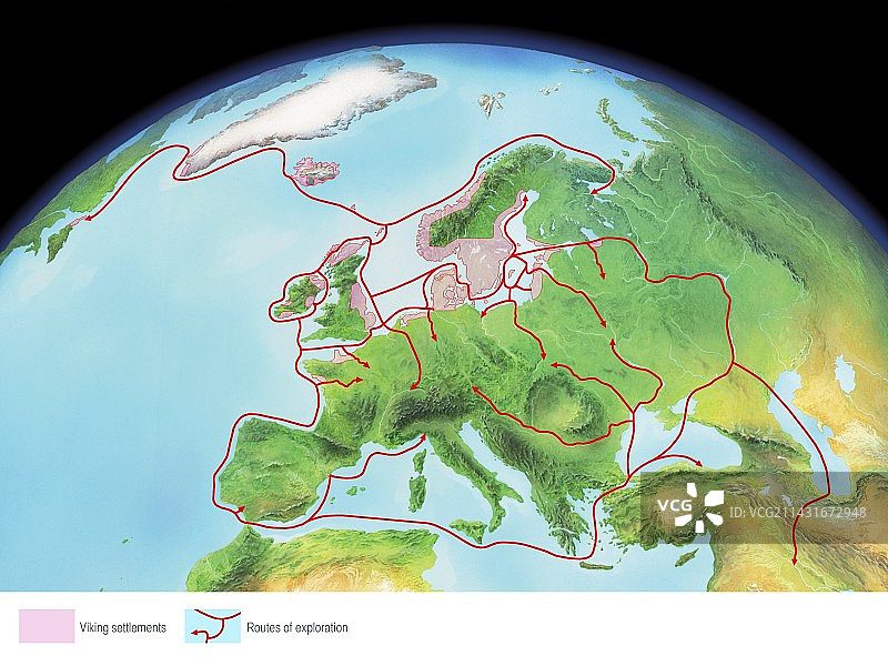 维京航海与定居点图片素材