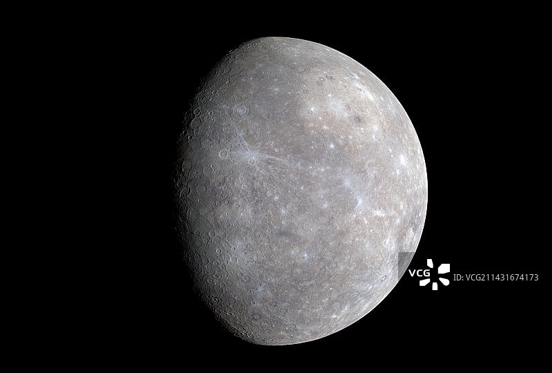 信使号2008年1月飞掠水星图片素材